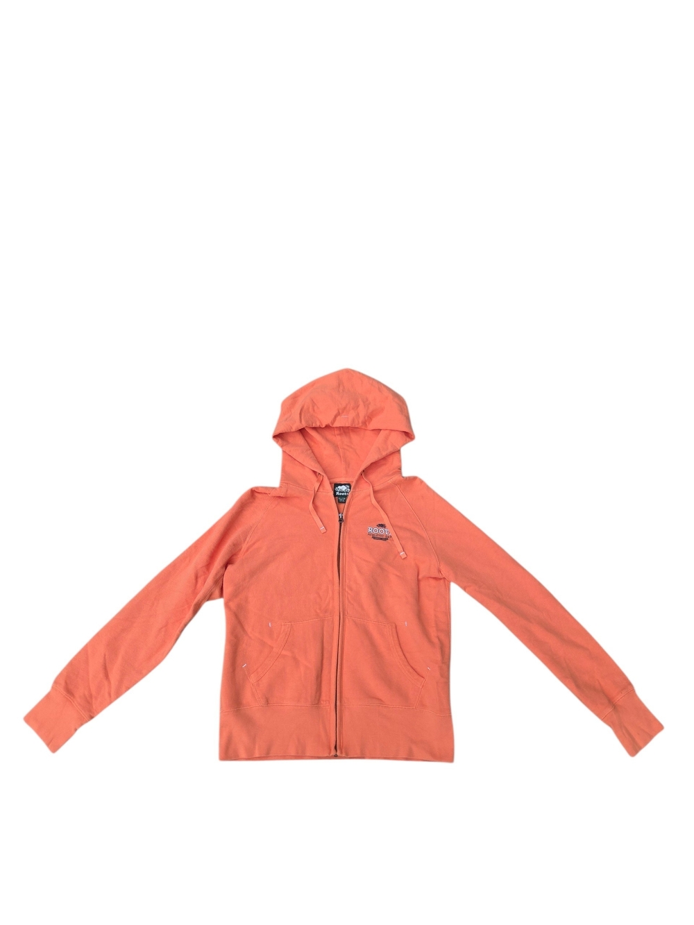 Roots Women's Orange Zip Sweatshirt XL